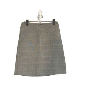Banana Republic Women’s Gray Plaid Zipper Back Mini Skirt Size 2